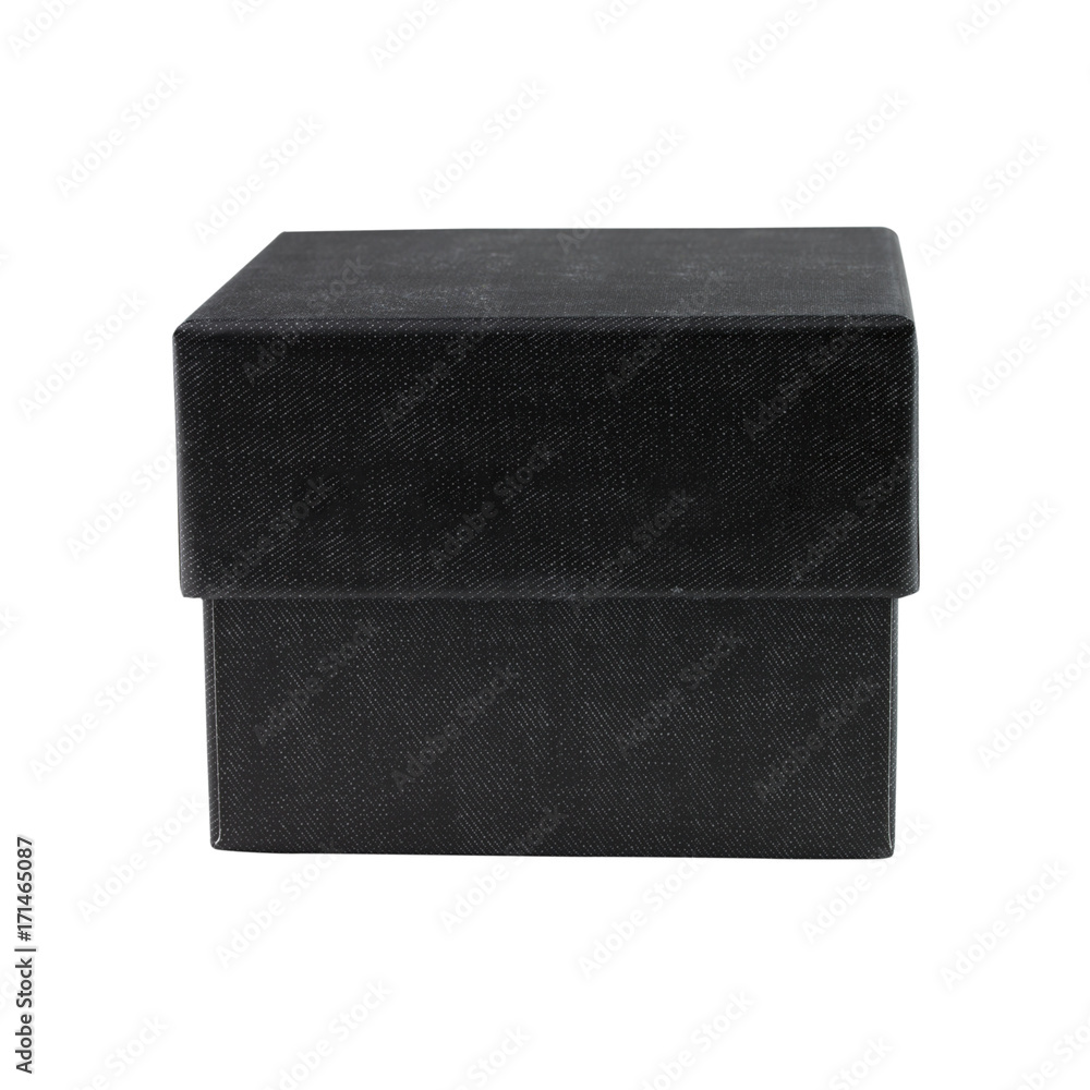 black box isolated on white background - clipping paths