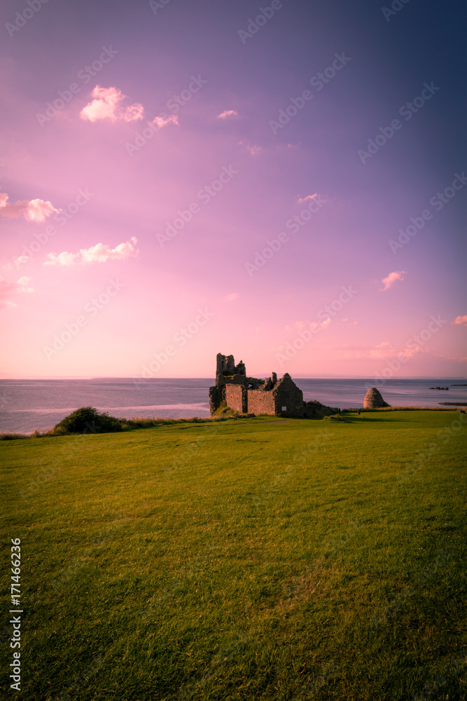 Fototapeta premium Ruins of Dunure Castle, Ayrshire, Scotland, UK