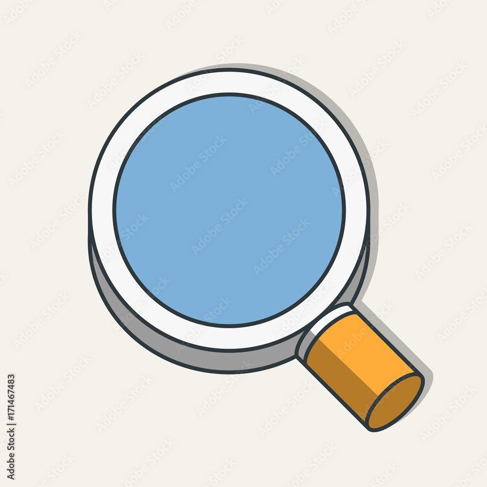 Flat magnifying glass icon. Modern design. Flat magnifying glass icon. Modern design.