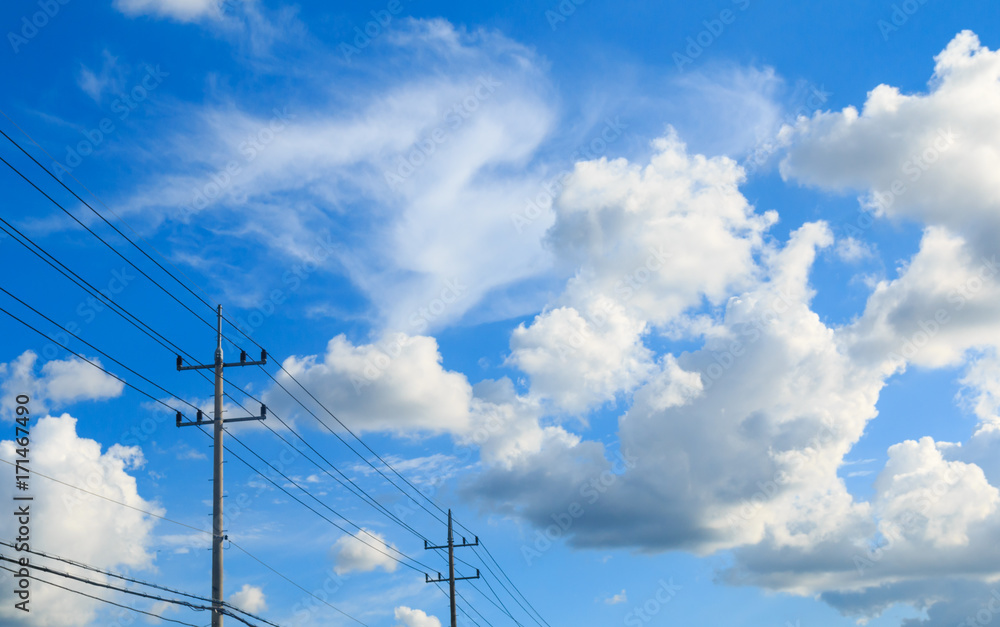 Blue sky and clouds