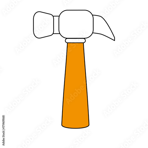 hammer tool icon image vector illustration design