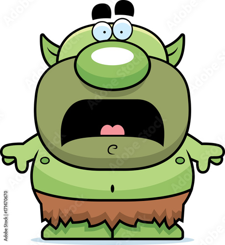 Scared Cartoon Goblin