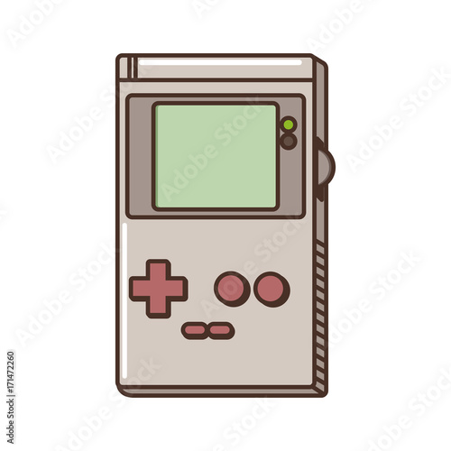Portable videogame console icon vector illustration graphic design