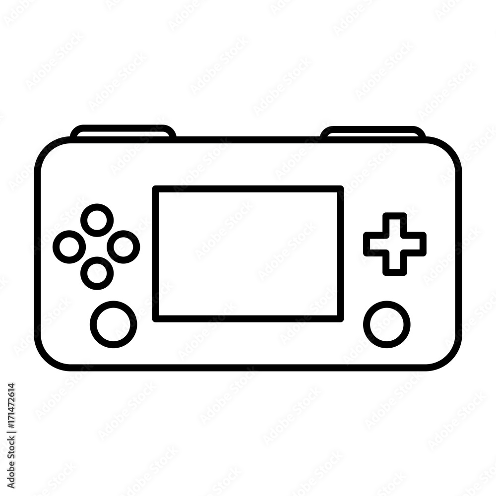 Portable videogame console icon vector illustration graphic design Portable videogame console icon vector illustration graphic design