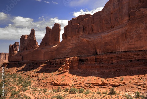 Sandstone Wall in Arches National Park