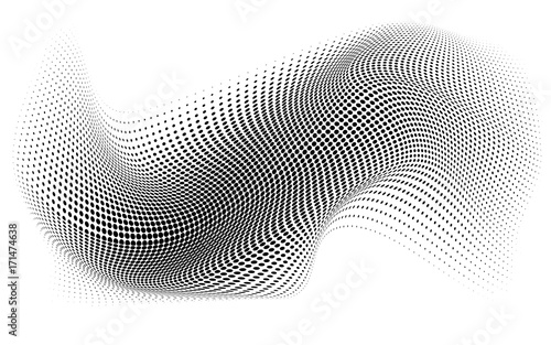 dot halftone. dotted design element abstract morph art background