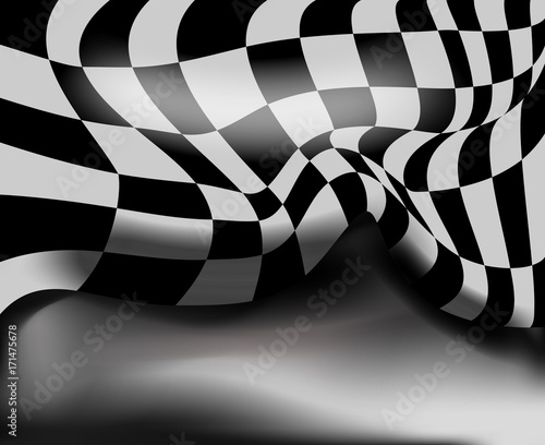 checkered flag background vector race design