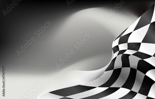 checkered flag background vector race design