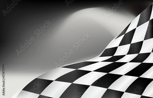 checkered flag background vector race design
