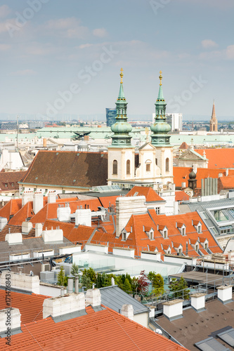 Jesuit Church and cityscape of Vienna