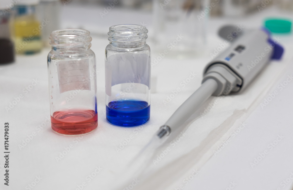 The scientist chemistry laboratory samples and equipment The scientist chemistry laboratory samples and equipment