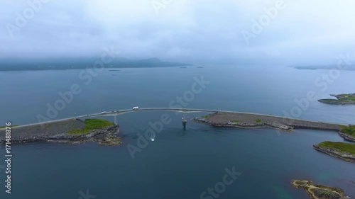 Wallpaper Mural Atlantic Ocean Road Aerial footage Norway Torontodigital.ca