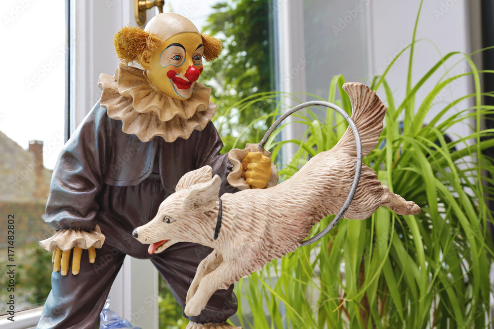 Naklejka premium figurine clown, bibelot décoratif intérieur maison