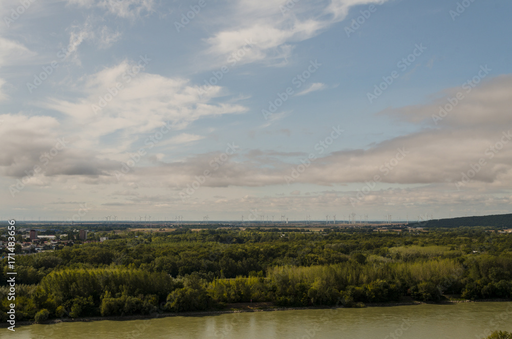 Fototapeta premium vibrant city of Bratislava, Slovakia city in august