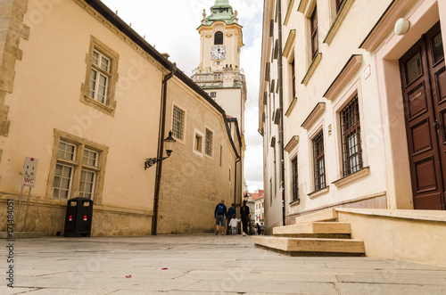 vibrant city of Bratislava, Slovakia city in august photo