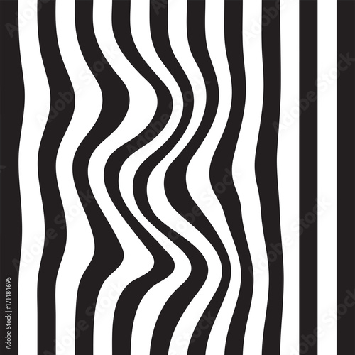 Striped abstract background. black and white zebra print. Vector seamless illustration. eps10