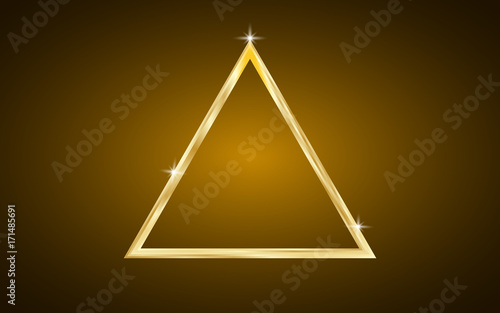 Luxury Shiny Gold Triangle Background - Geometric Wallpaper