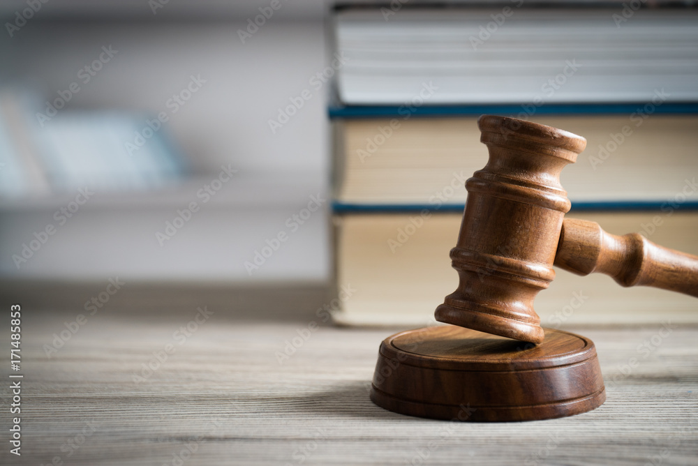 Judge's Gavel and law books