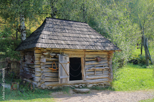 An old village barn for livestock.