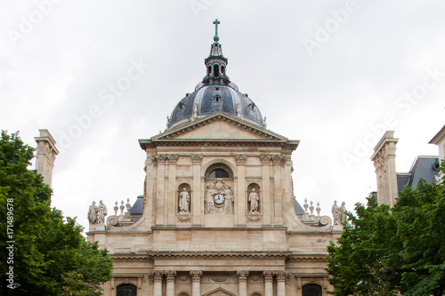 Dome of the Chapel of the Sorbonne University. Latin Quarter, Paris, France