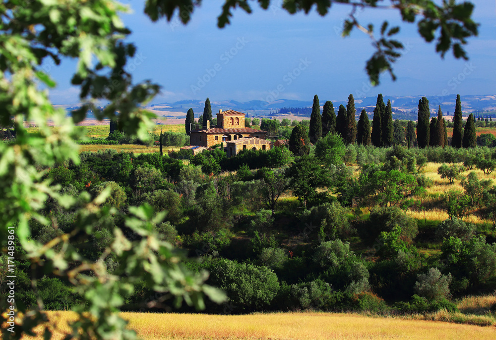 Beauty landscape in Tuscany, Val D'orcia, Italy