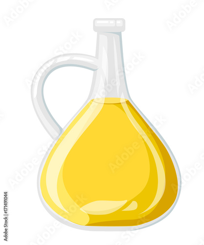 Vegetable oil assorted bottles set. Olive oil, sunflower corn soybean vector illustration. Cooking spicy ingredient Web site page and mobile app design