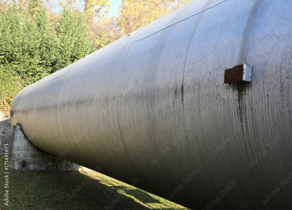 Gas storage tanks in an wide industrial area. Gas storage tanks in an wide industrial area.