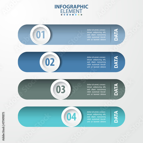4 options modern and clean Business Infographics design elements