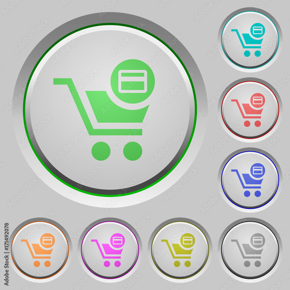 Credit card checkout push buttons Credit card checkout push buttons