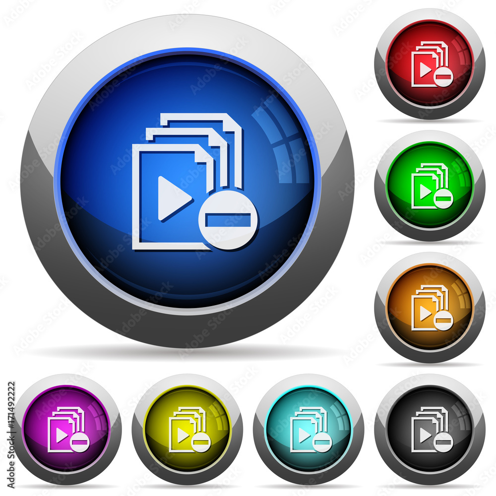Remove item from playlist round glossy buttons Remove item from playlist round glossy buttons