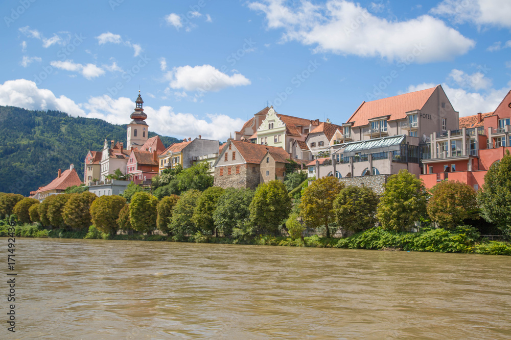 Altstadt Panorama von Frohnleiten bei Graz in der Steiermark, Österreich Altstadt Panorama von Frohnleiten bei Graz in der Steiermark, Österreich