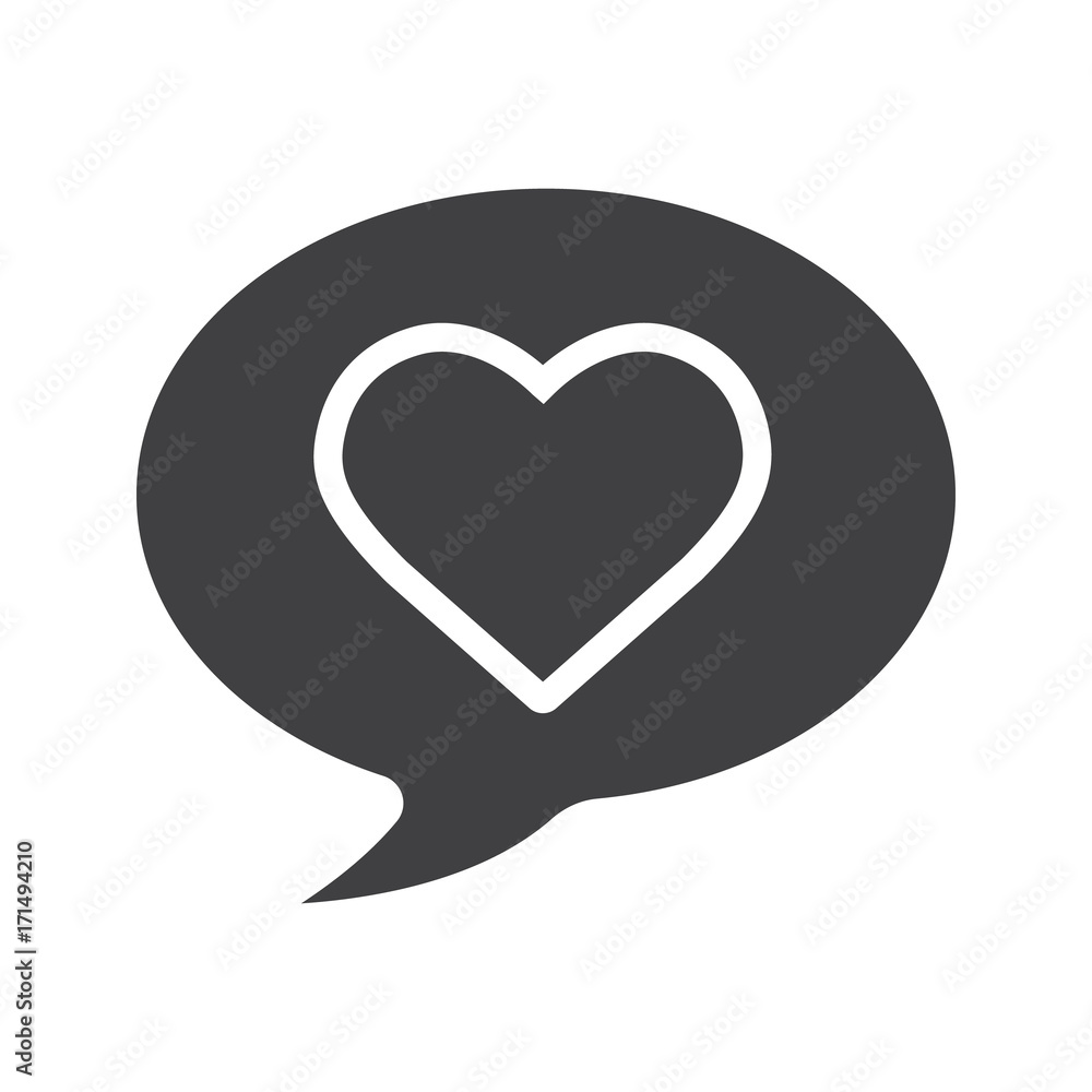 Romantic conversation glyph icon Romantic conversation glyph icon
