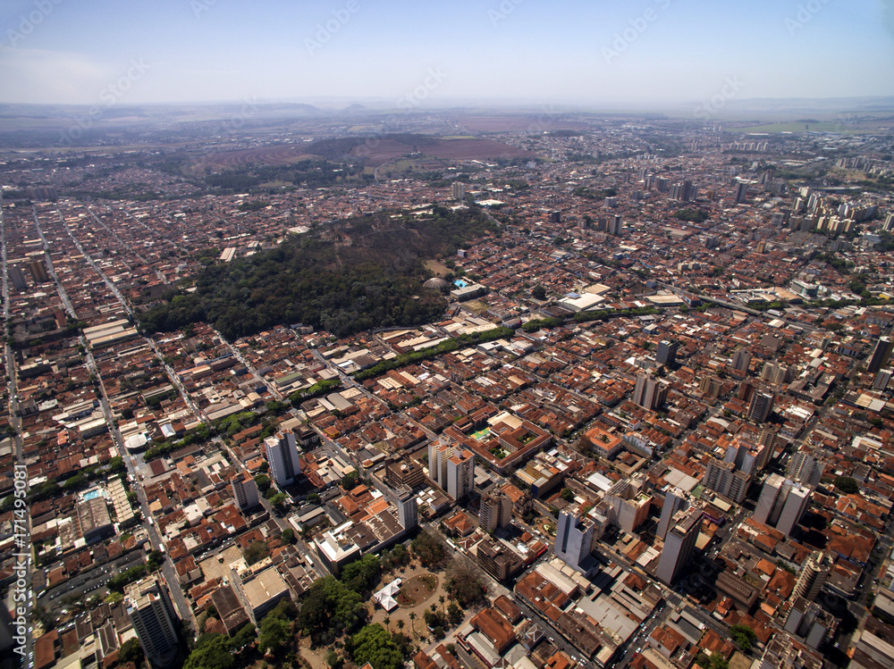 Obraz premium Aerial View of Ribeirao Preto city in Sao Paulo, Brazil