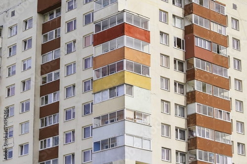 windows and balconies of a multi-storey building © Sergey