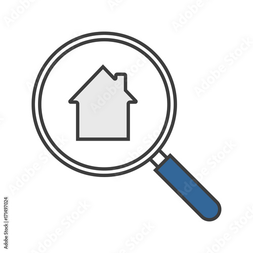 Real estate search color icon