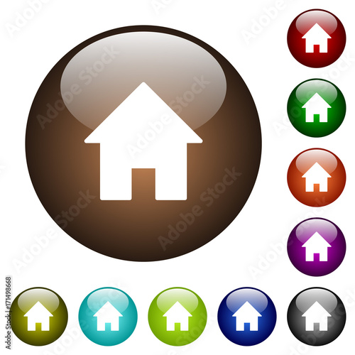 Home color glass buttons