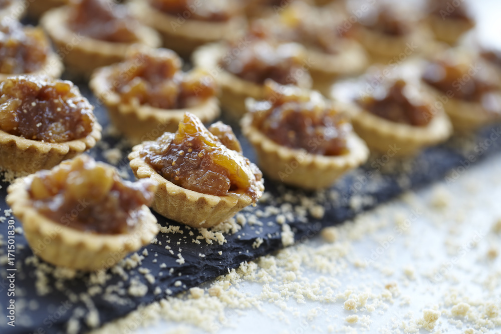 Freshly prepared tartlets Freshly prepared tartlets