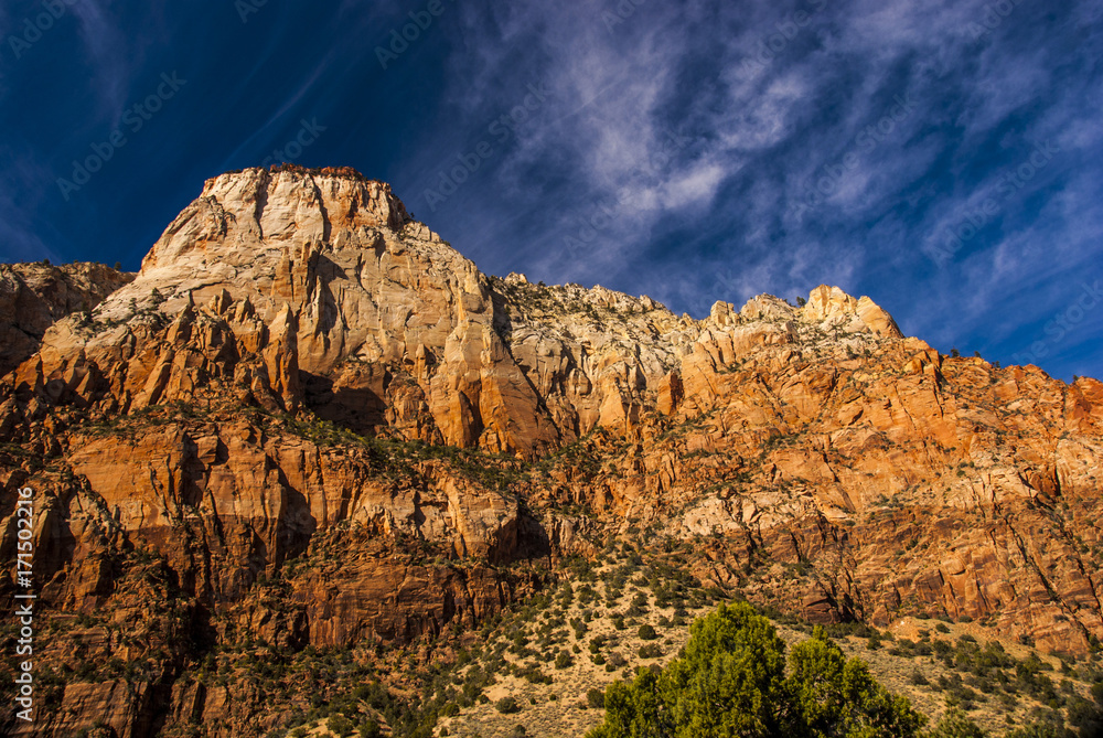 West Walls of Zion Canyon from the Sand Bench Trail
