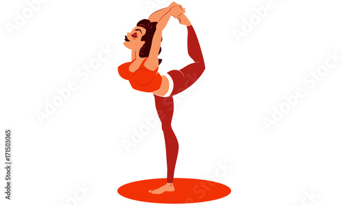 Yoga Pose, Vector Art, Natarajasana, Lord of the Dance Pose