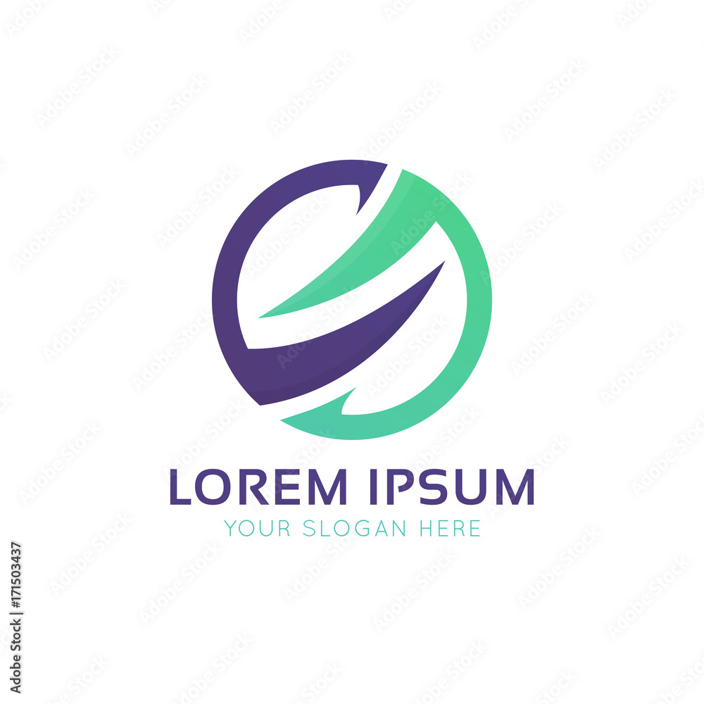 Abstract circle icon logo sign vector design. Abstract circle icon logo sign vector design.
