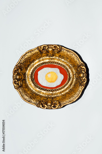 Framed Sunny Side Up Egg Embroidery