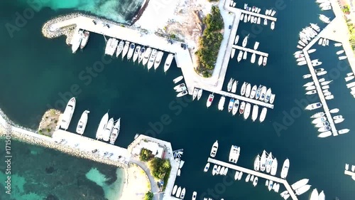 Vista aerea di porto Ottiolu in Sardegna photo