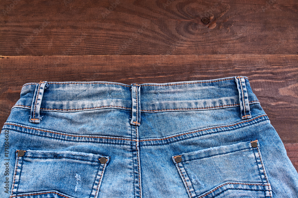 Lady's classic denim shorts. Lady's classic denim shorts.
