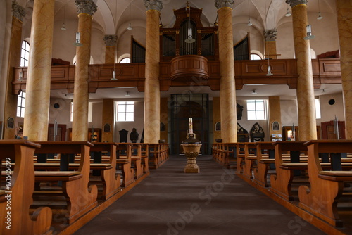 Innenansicht der St. Sebastian Pfarrkirche in Mannheim  photo