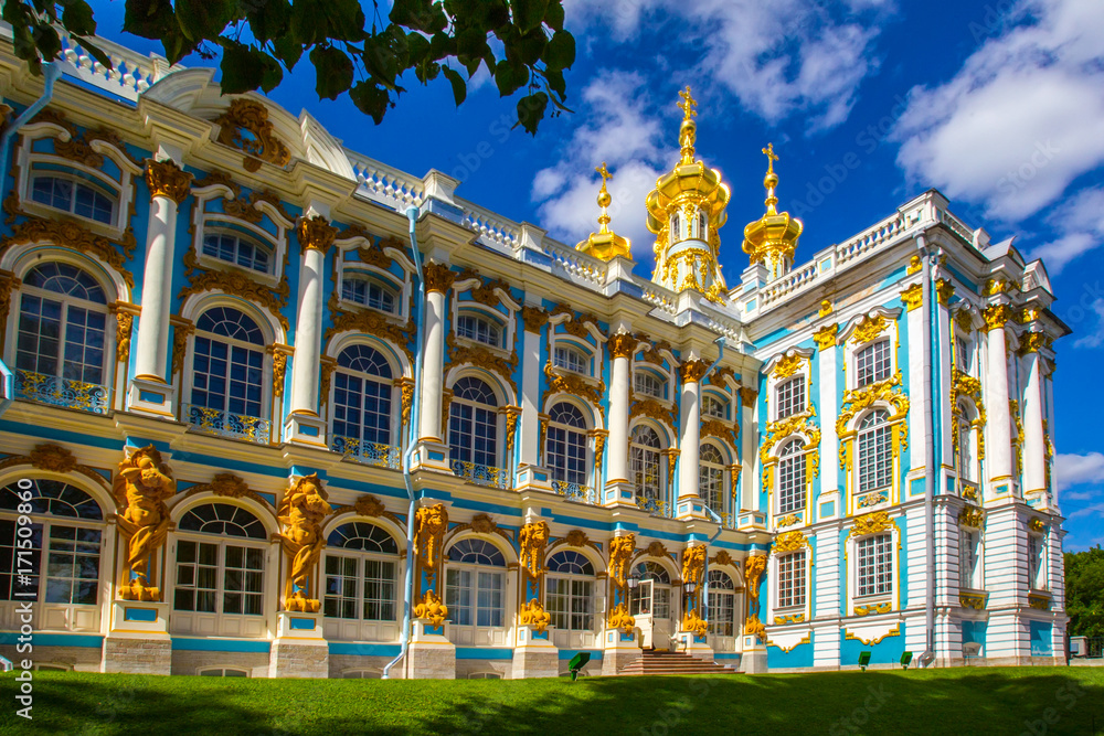 City Park of the city of Pushkin. St. Petersburg.