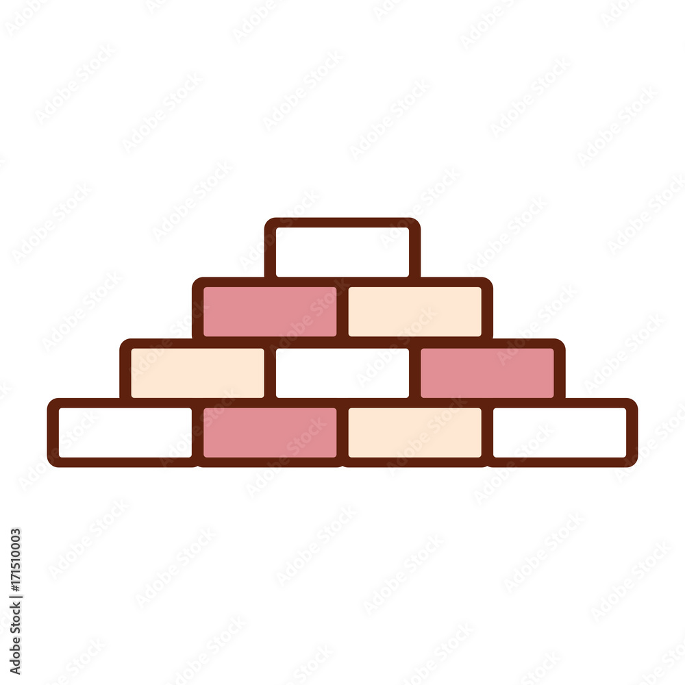 bricks icon over white background vector illustration bricks icon over white background vector illustration
