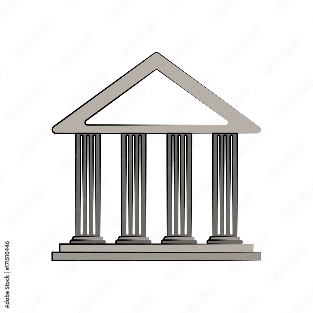 ancient greek building icon image vector illustration design 