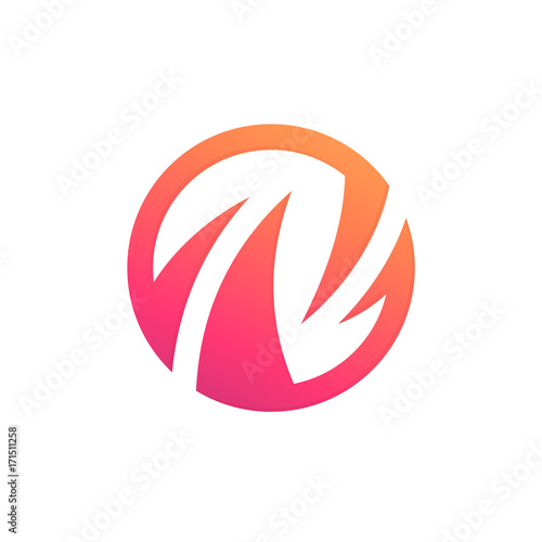 Abstract circle logo icon company sign vector design.