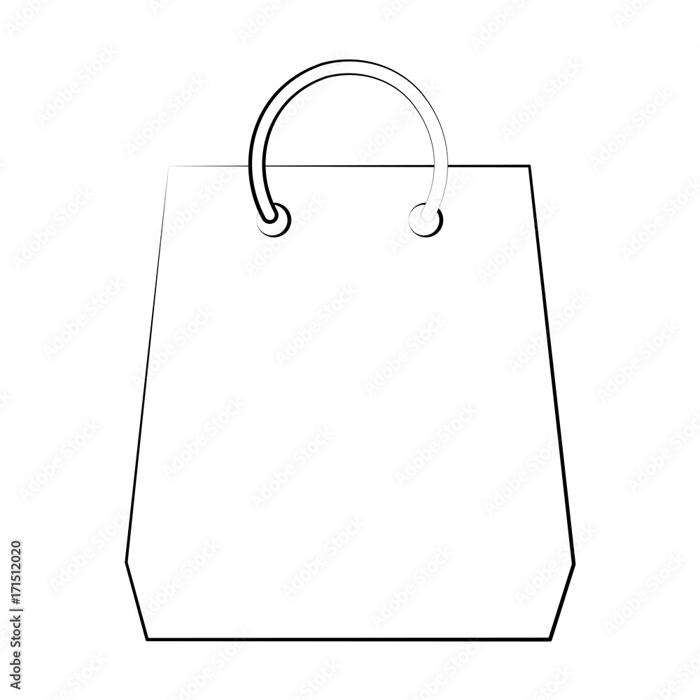shopping bag icon image vector illustration design black line shopping bag icon image vector illustration design black line