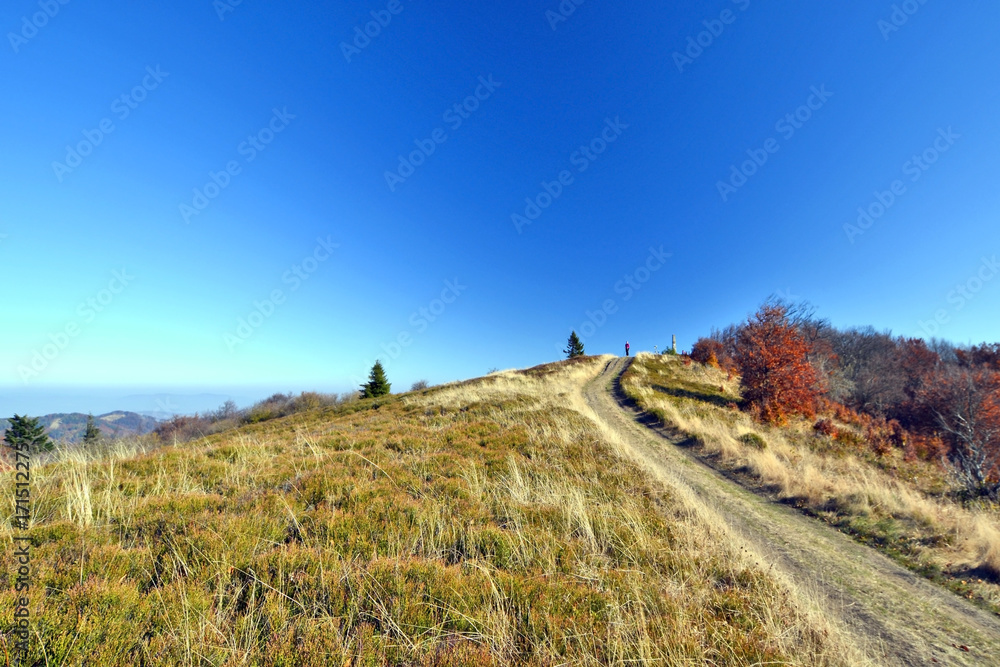 Autumn mountain landscape. Cergov Mountains, Slovakia.
